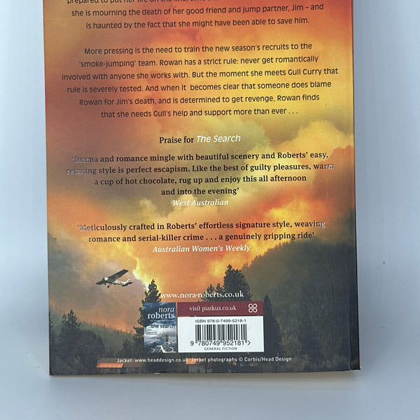 Nora Roberts Chasing Fire actual back cover used books