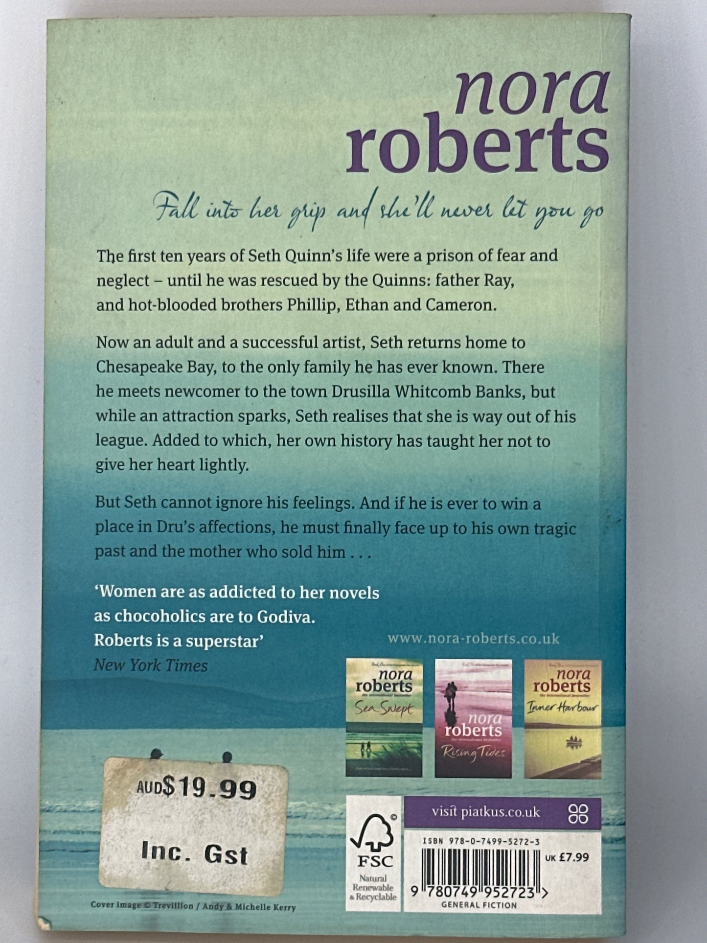 Nora Roberts Chesapeake Blue: Number 4 in series (Chesapeake Bay) actual back cover used books