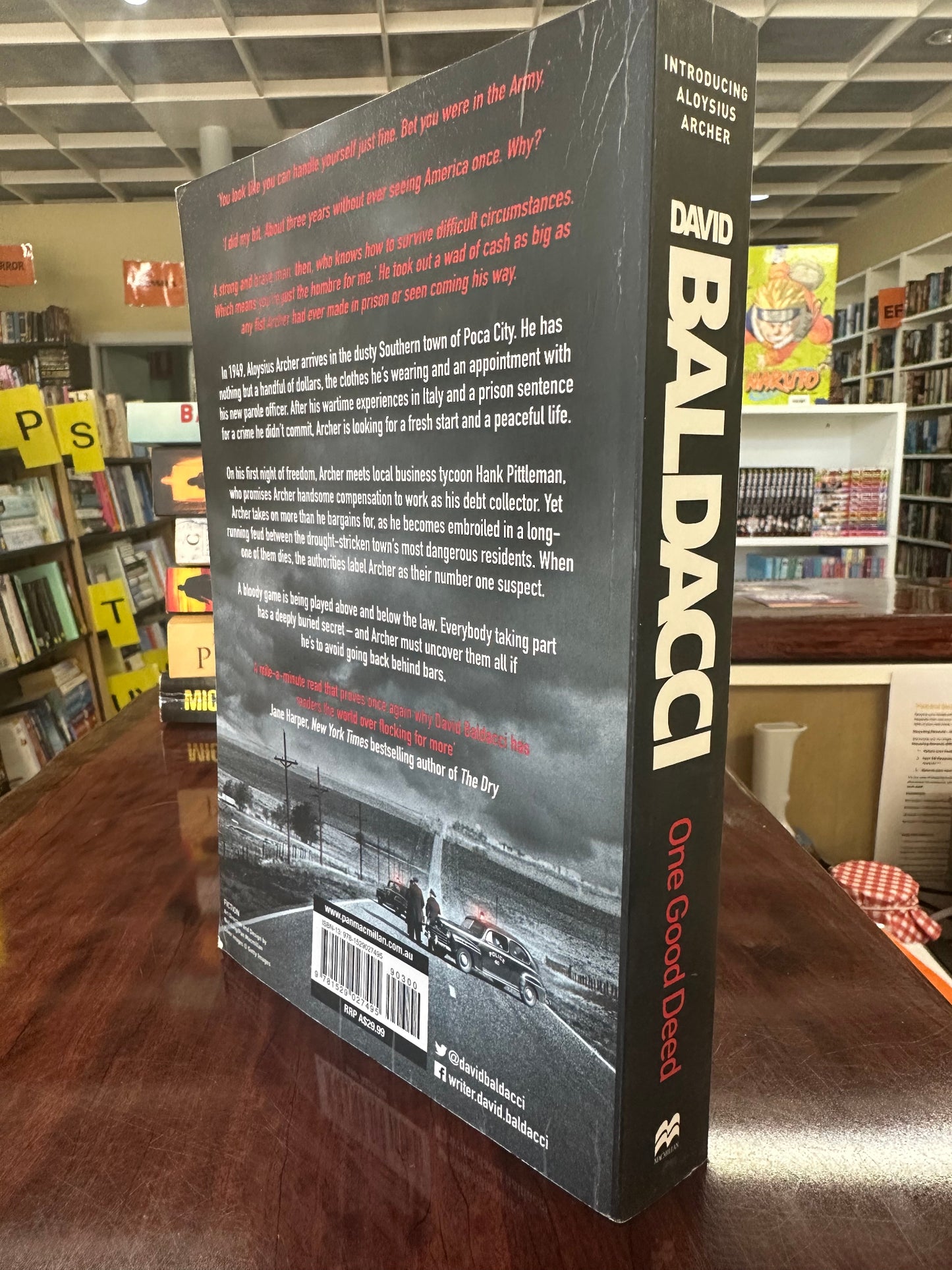 David Baldacci One Good Deed back cover