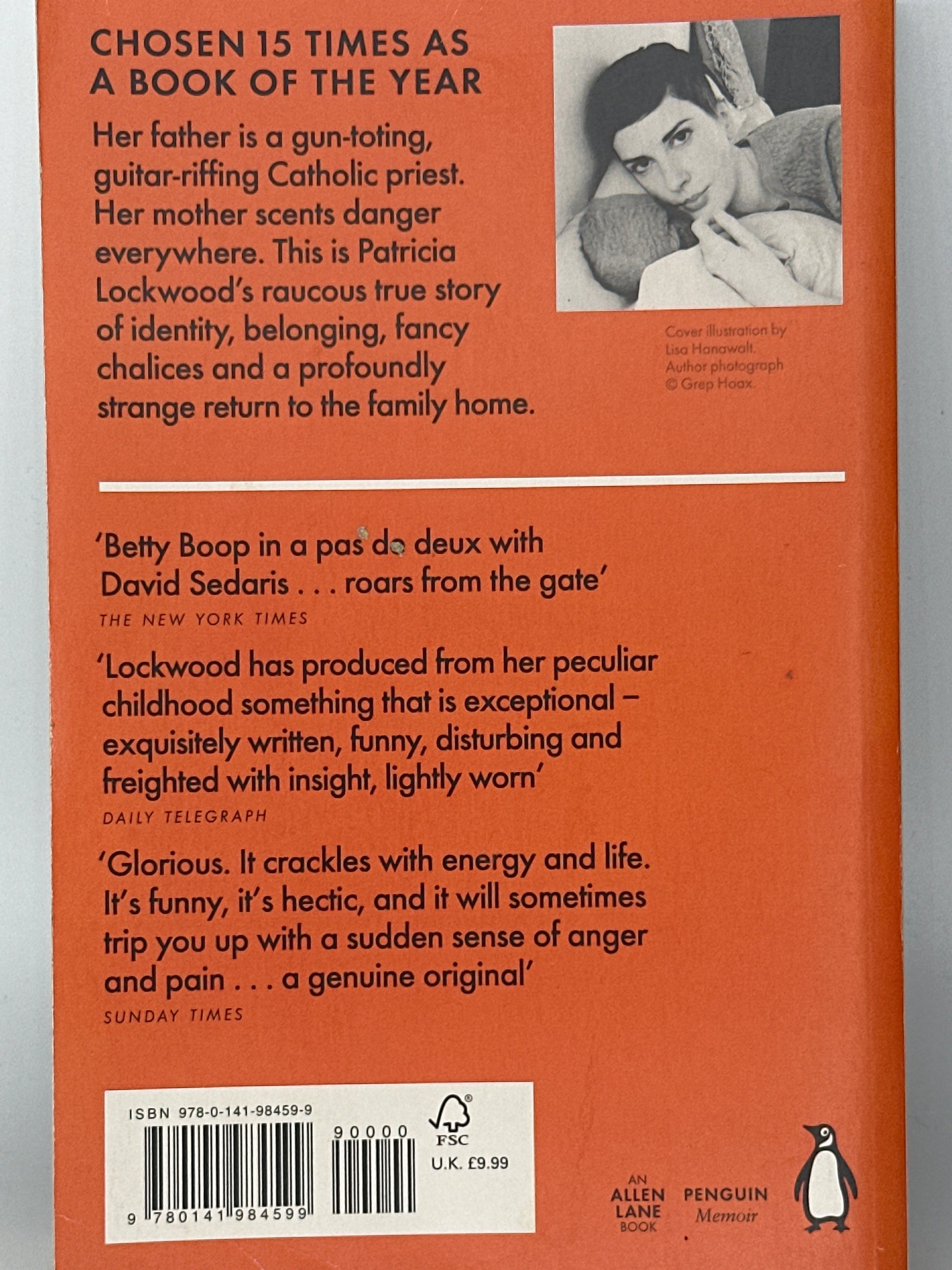 Patricia Lockwood Priestdaddy actual back cover used books