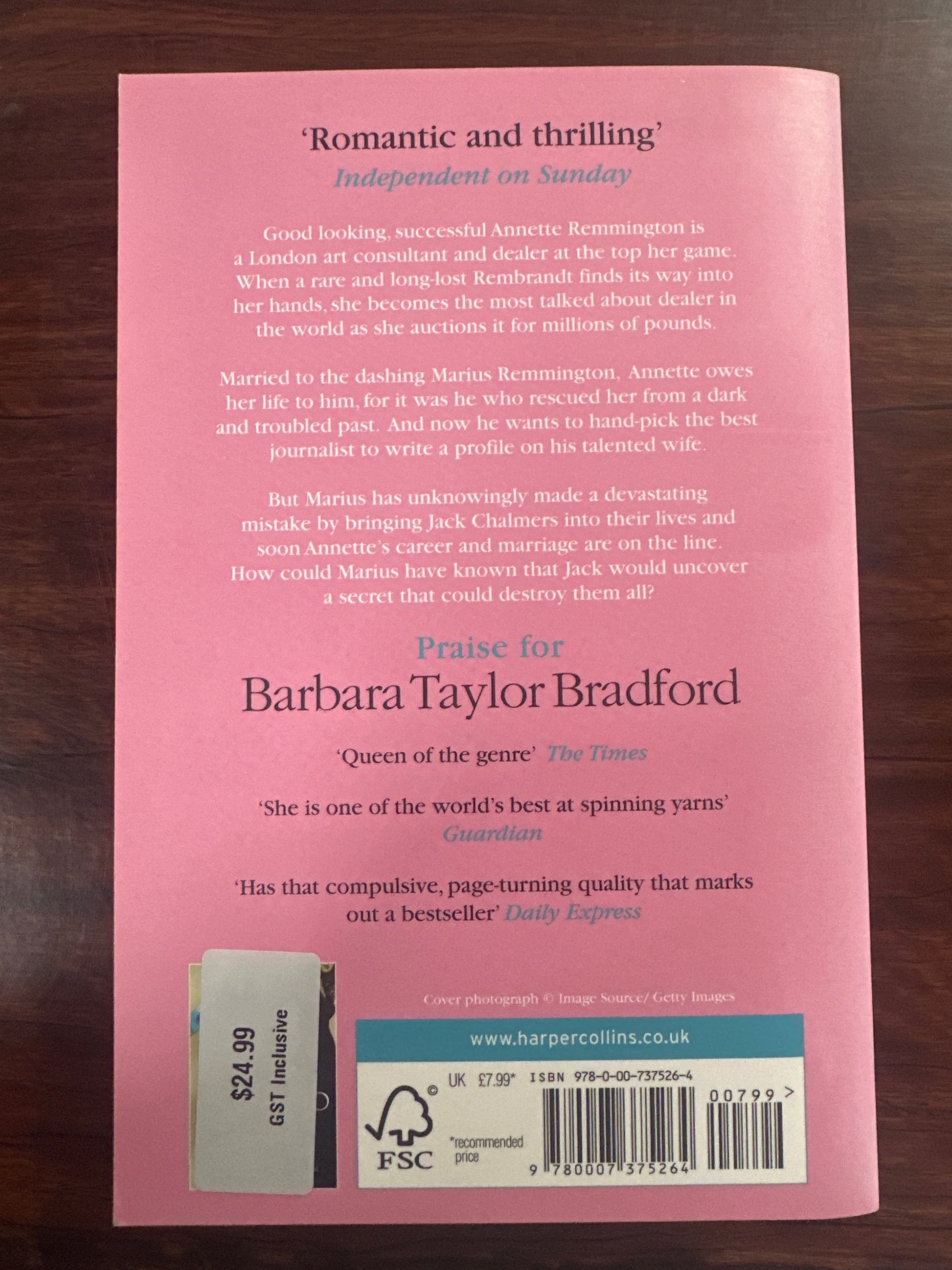 Barbara Taylor Bradford Playing the Game back cover