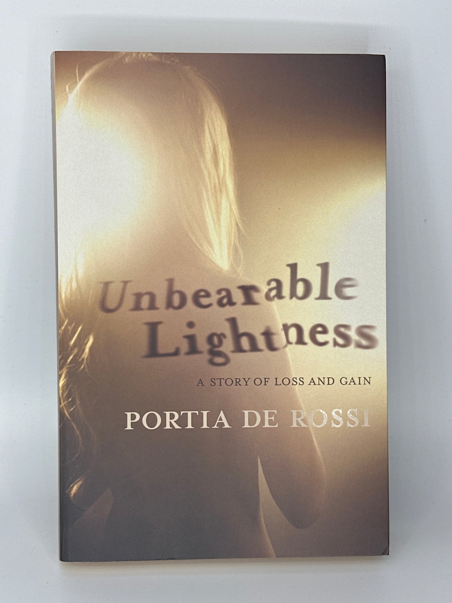 Portia De Rossi Unbearable Lightness actual front cover used books