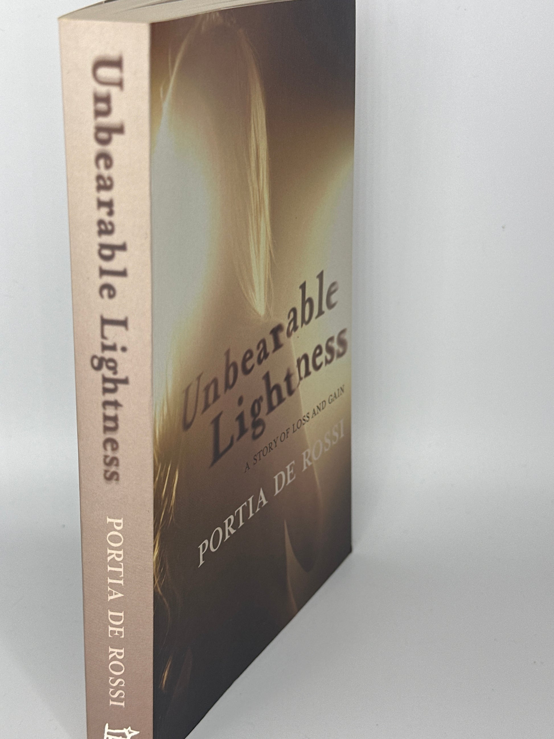 Portia De Rossi Unbearable Lightness actual spine used books