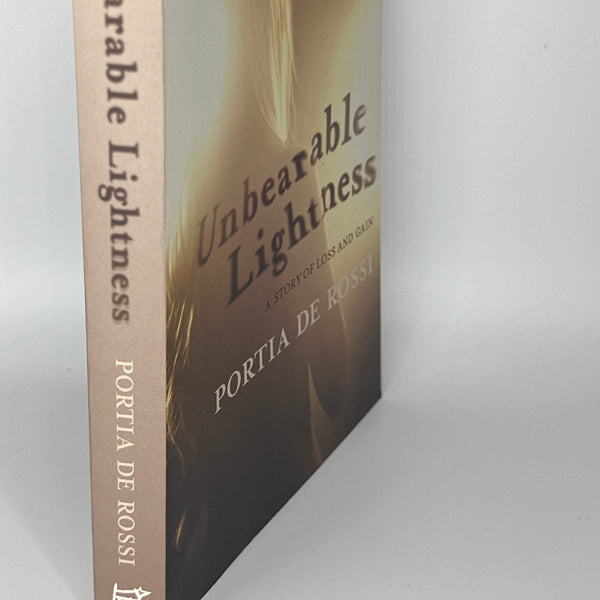 Portia De Rossi Unbearable Lightness actual spine used books