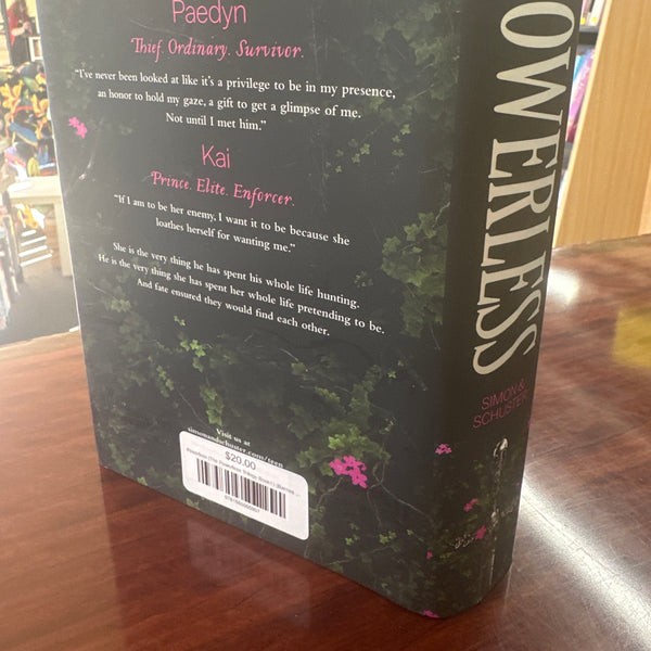 Lauren Roberts Powerless (The Powerless Trilogy Book1) (Barnes & Noble Exclusive Hardcover) back cover image