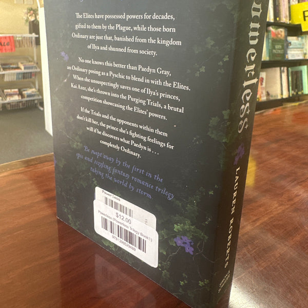 Lauren Roberts Powerless (The Powerless Trilogy Book1) back cover image