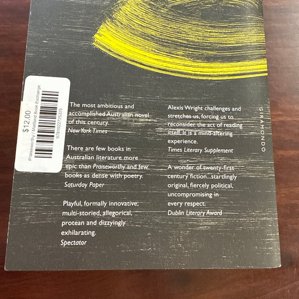 Alexis Wright Praiseworthy back cover