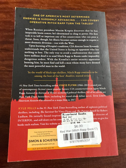 Kyle Mills Red War (Mitch Rapp Book17) back cover