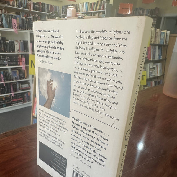 Alain de Botton Religion for Atheists back cover image 
