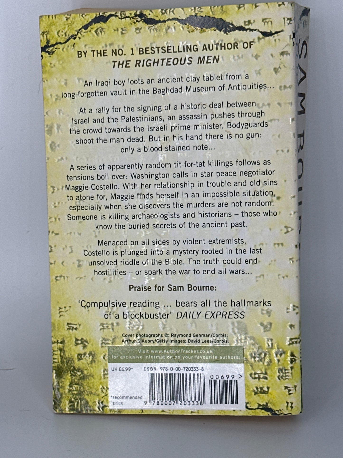 Sam Bourne The Last Testament Actual backcover used books