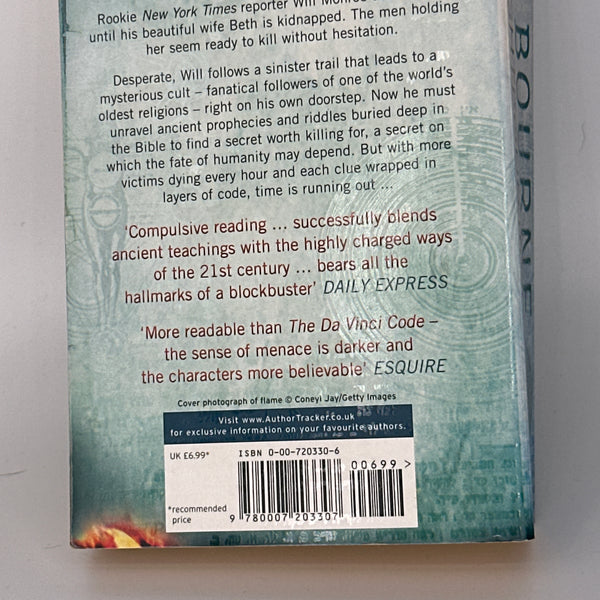 Sam Bourne The Righteous Men Actual back cover used books