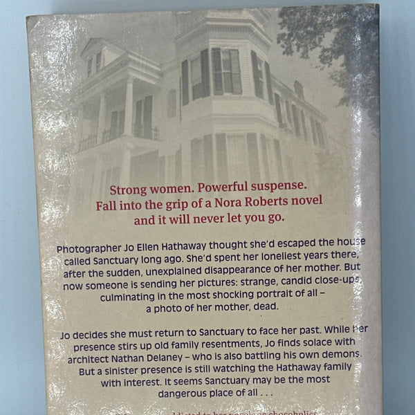 Nora Roberts Sanctuary back cover used books