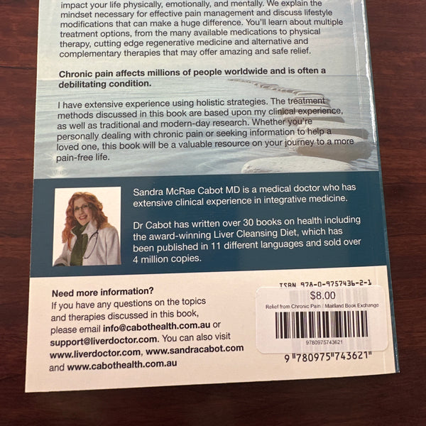 Sandra Cabot Relief from Chronic Pain front cover