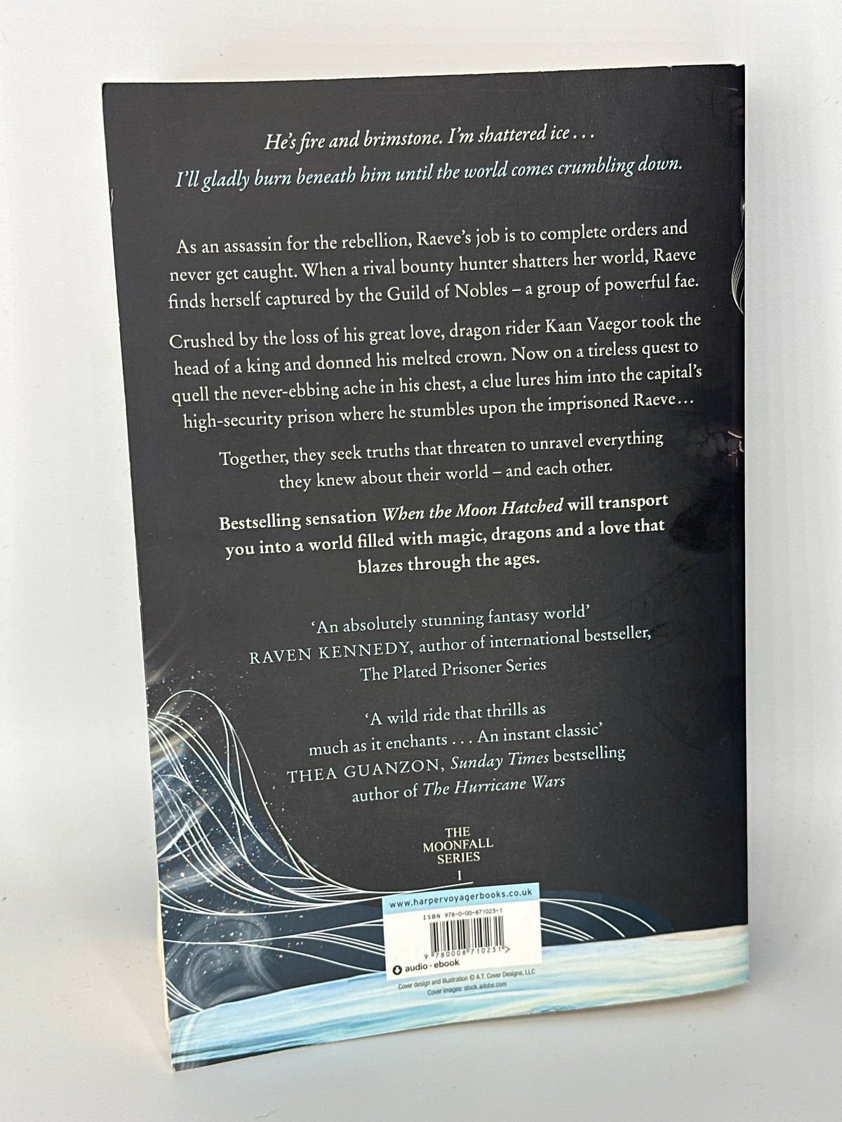 Sarah A Parker When the Moon Hatched actual back cover used books