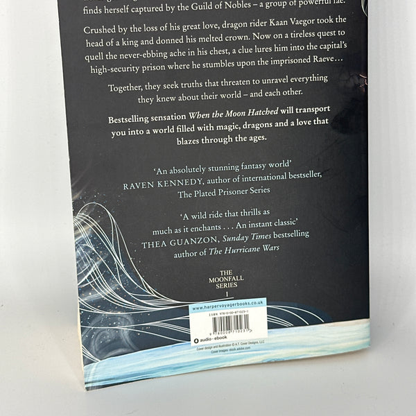 Sarah A Parker When the Moon Hatched actual back cover used books