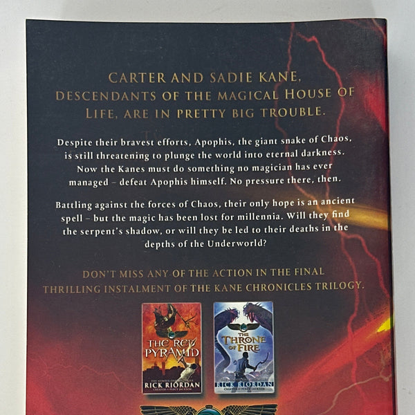 Rick Riodan The Serpent's Shadow (The Kane Chronicles) back cover image