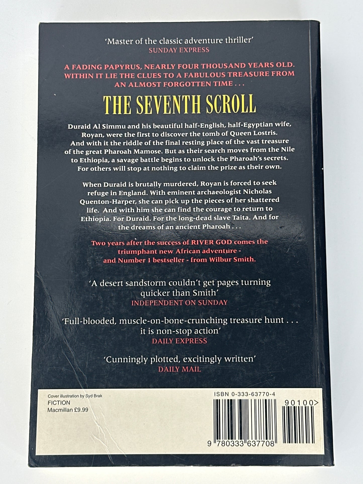 Wilbur Smith Seventh Scroll back cover image