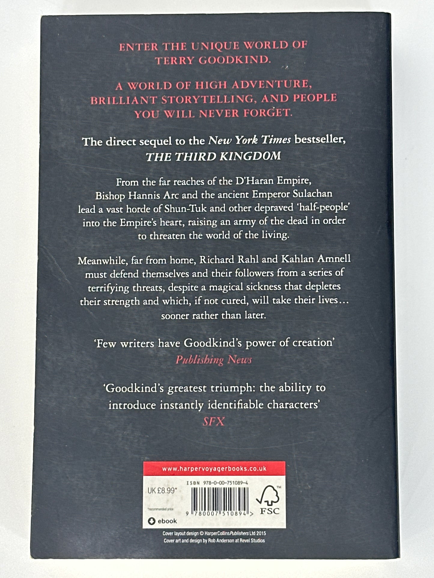 Terry Goodkind Severed Souls back cover image