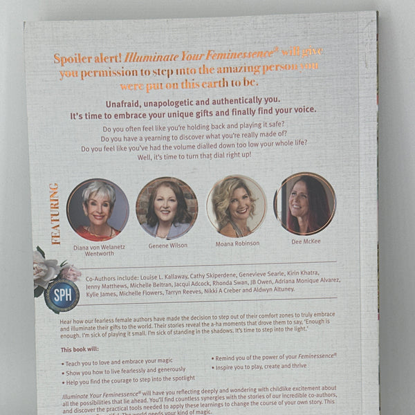 Shar Moore Illuminate Your Feminessence actual back cover used books