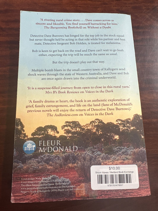 Fleur McDonald Shock Waves back cover