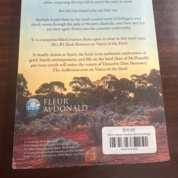 Fleur McDonald Shock Waves back cover