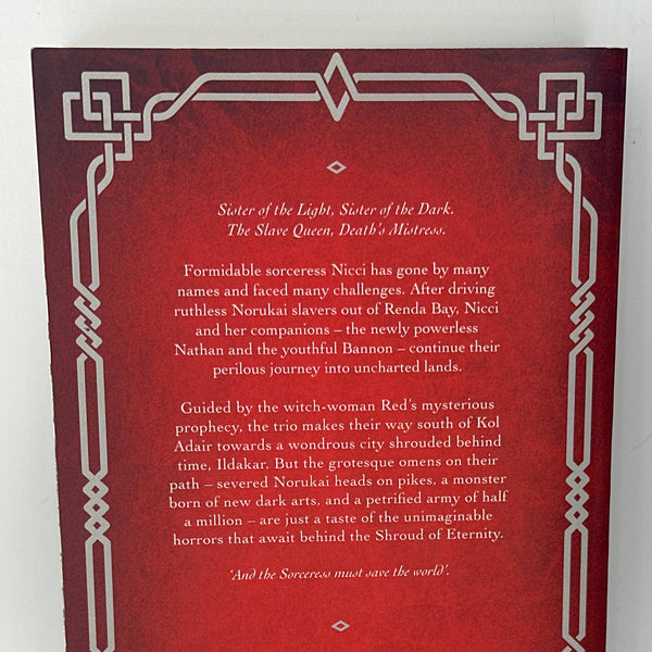 Back cover image of Terry Goodkind Shroud of Eternity
