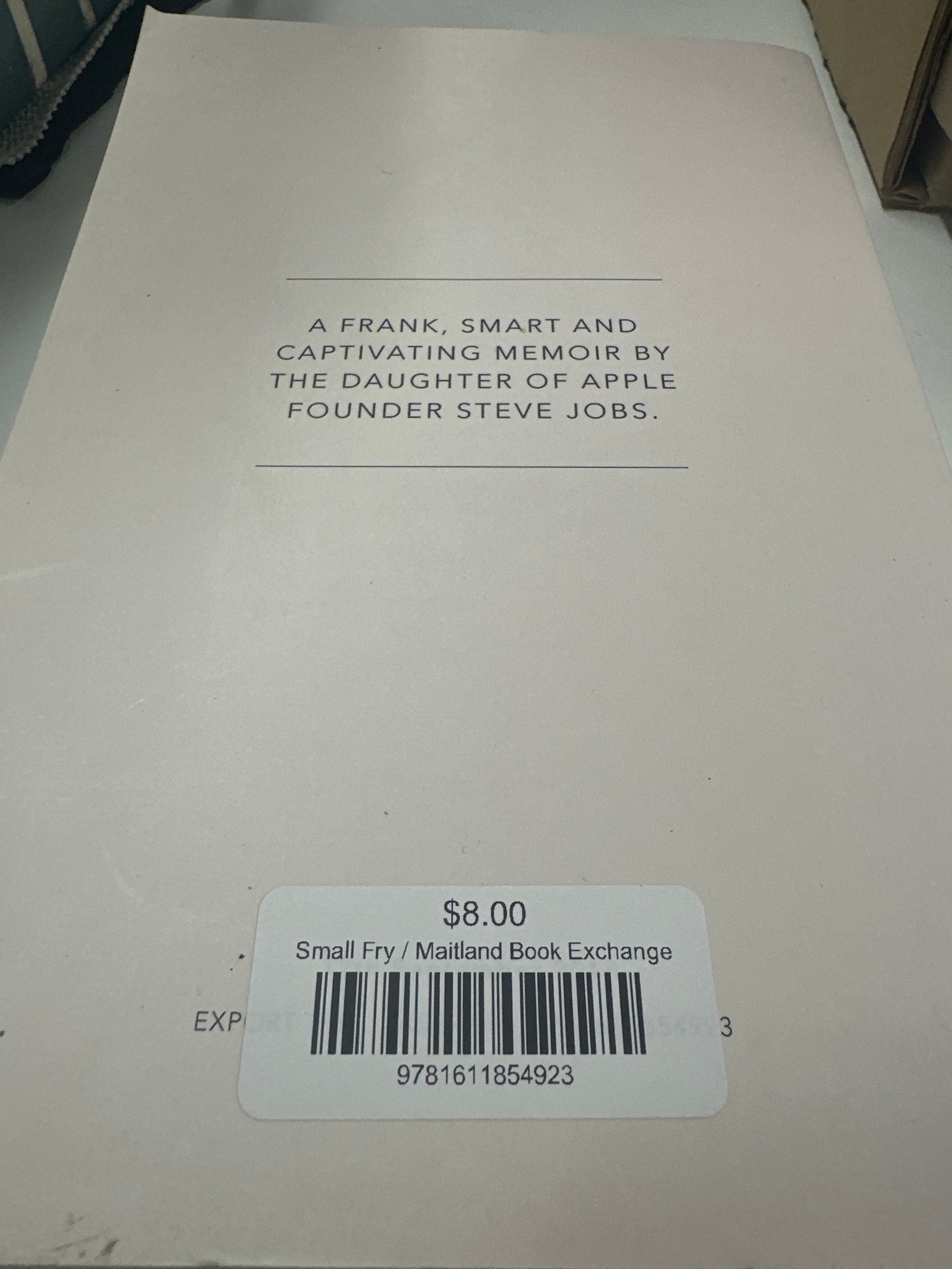 Back Book cover of 'Small Fry' by Lisa Brennan-Jobs 