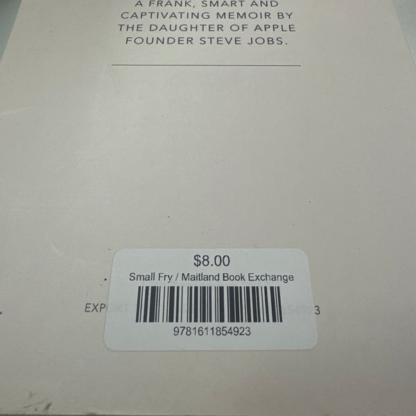Back Book cover of 'Small Fry' by Lisa Brennan-Jobs 