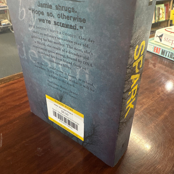 Book titled 'Spark' by Rachael Craw back cover
