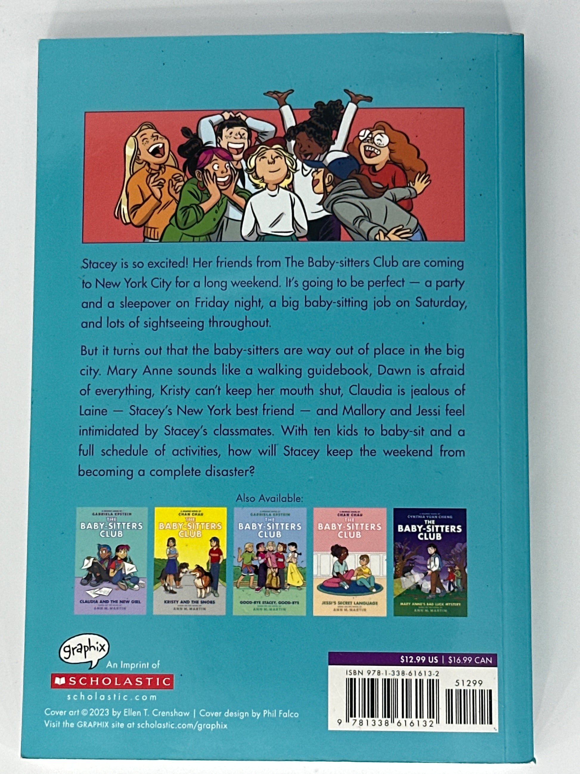 Stacey's Mistake: A Graphic Novel (The Baby-Sitters Club #14) (The Baby-Sitters Club Graphix) back cover used books