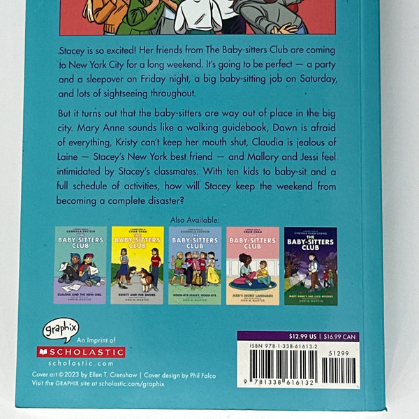 Stacey's Mistake: A Graphic Novel (The Baby-Sitters Club #14) (The Baby-Sitters Club Graphix) back cover used books