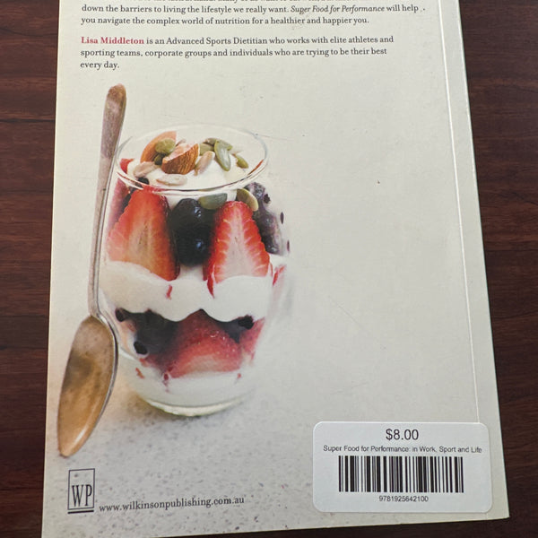Lisa Middleton Superfood for Performance back cover