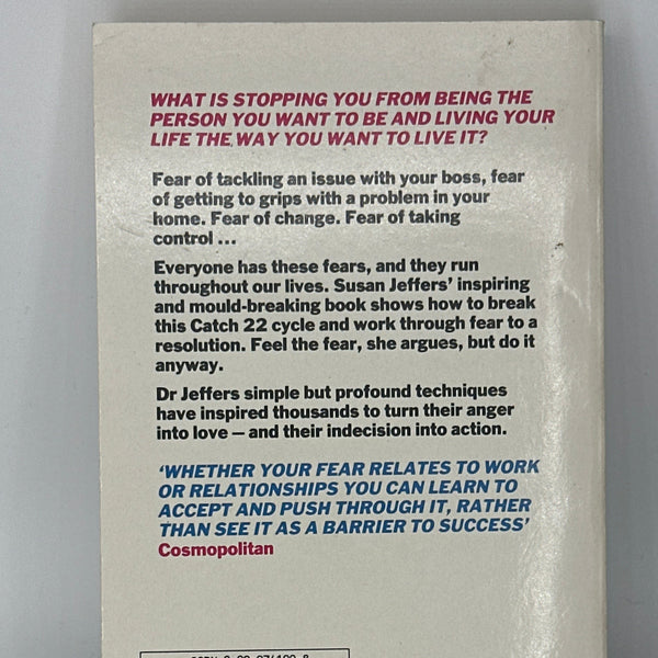 Susan Jeffers Feel the Fear and Do It Anyway actual back cover used books