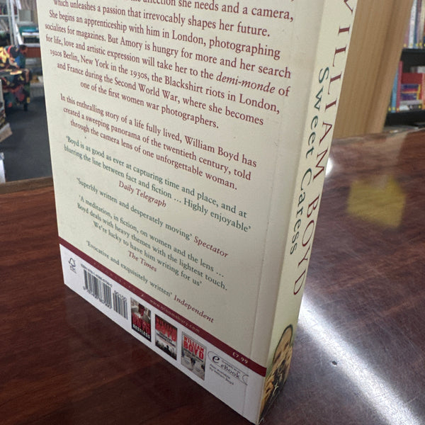 William Boyd Sweet Caress back cover