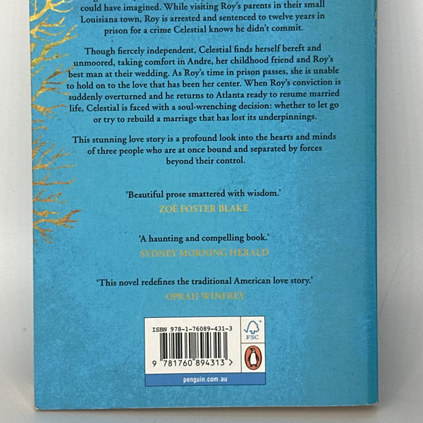 Tayari Jones - An American Marriage actual back cover used books