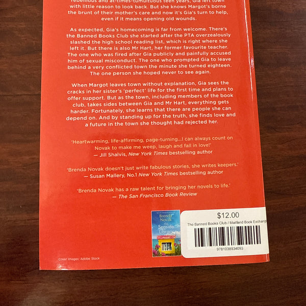 Brenda Novak The Banned Books Club back cover
