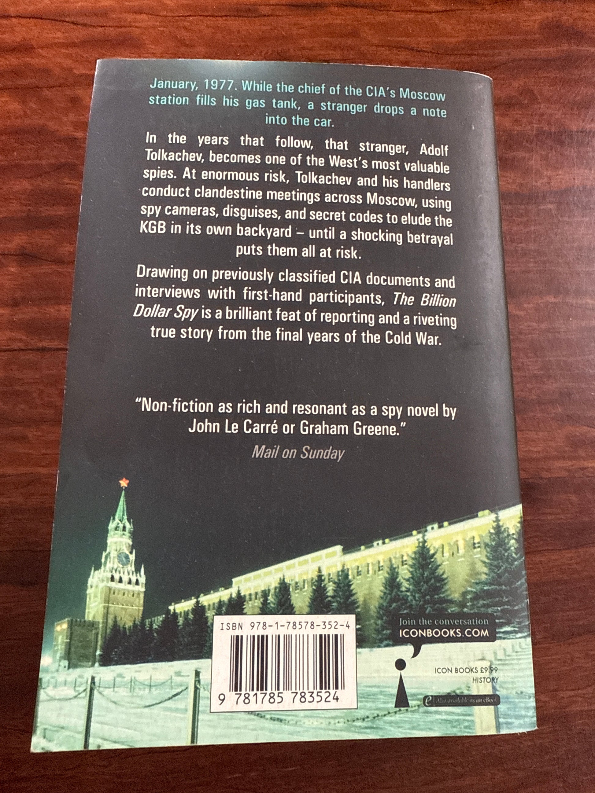 David E Hoffman The Billion Dollar Spy back cover