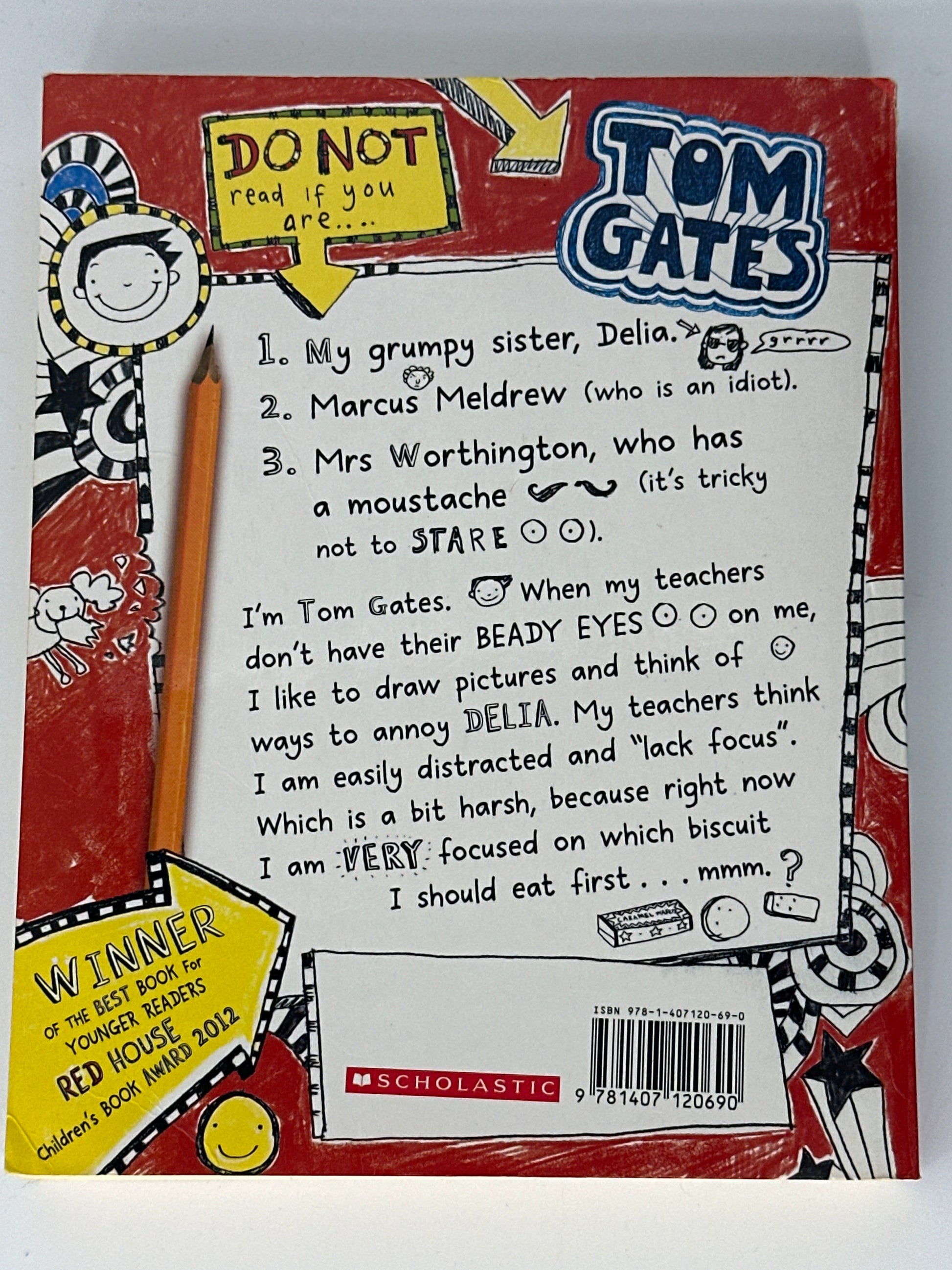 Liz Pichon The Brilliant World of Tom Gates (Tom Gates) back cover used books