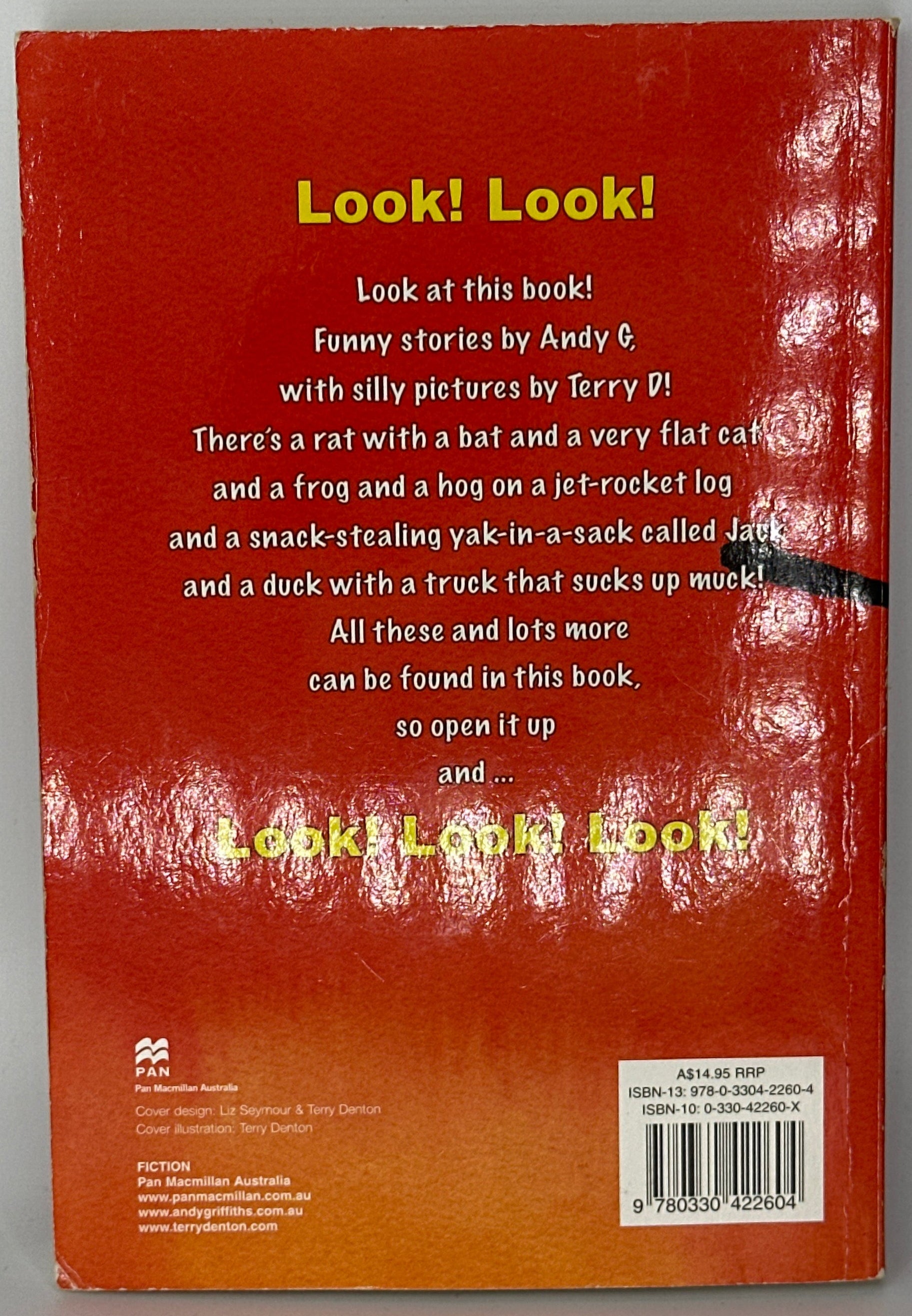 Andy Griffiths The Cat on the Mat is Flat back cover used books