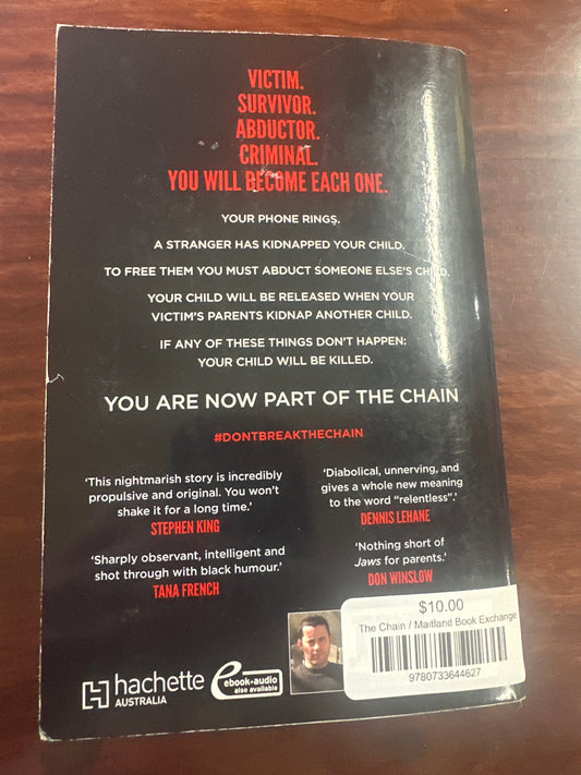 Adrian McKinty The Chain back cover 