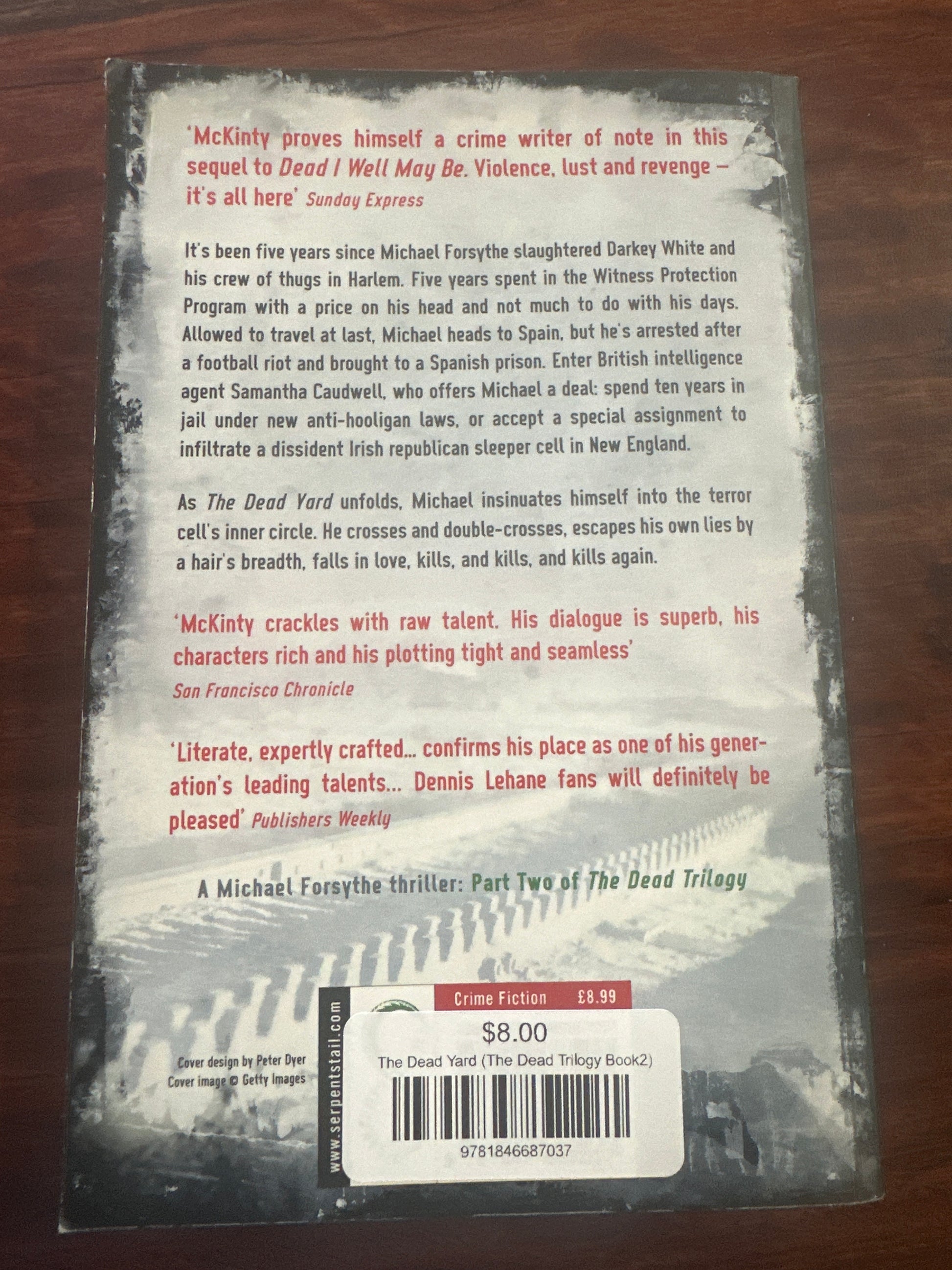 Adrian McKinty The Dead Yard back cover image