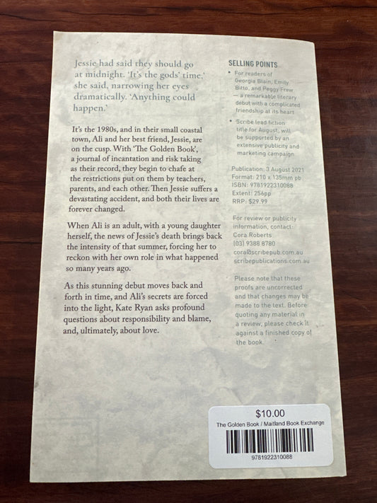 The Golden Book by Kate Ryan back cover