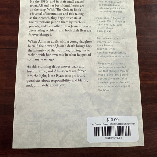 The Golden Book by Kate Ryan back cover