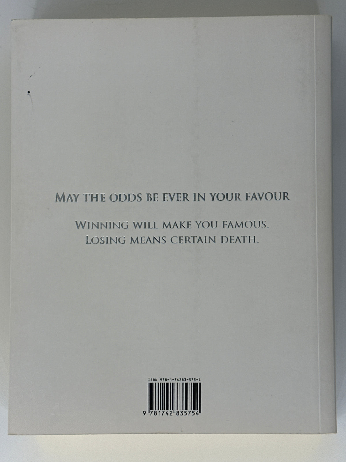 Suzanne Collins Hunger Games back cover image