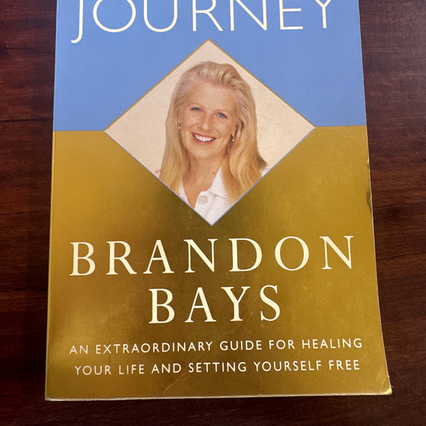 Book titled 'The Journey' by Brandon Bays on a wooden surface