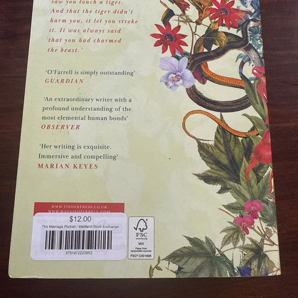Maggie OFarrell The Marriage Portrait back cover