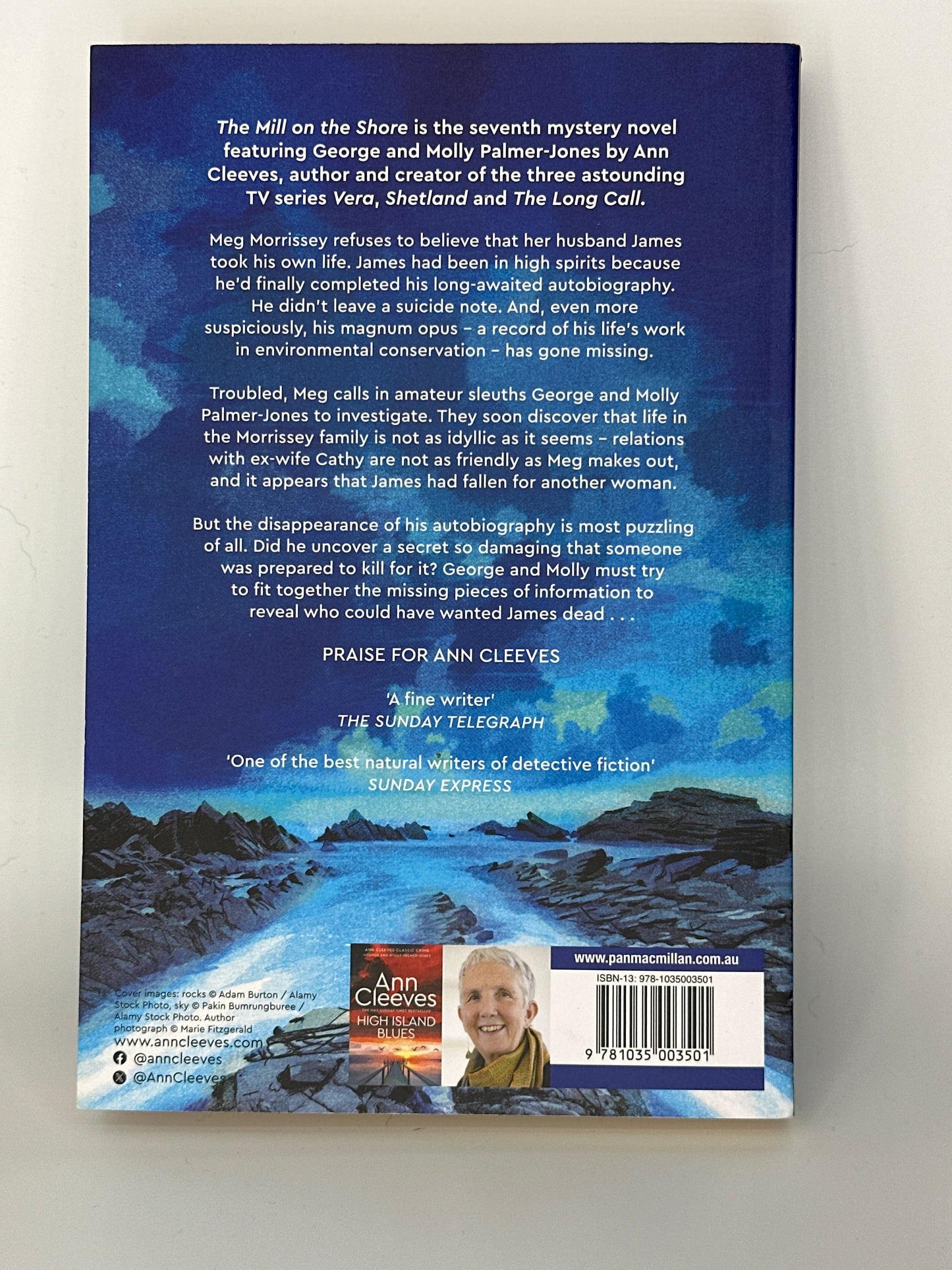 The Mill on the Shore: A George and Molly Palmer-Jones Novel 7 Ann Cleeves actual back cover used books