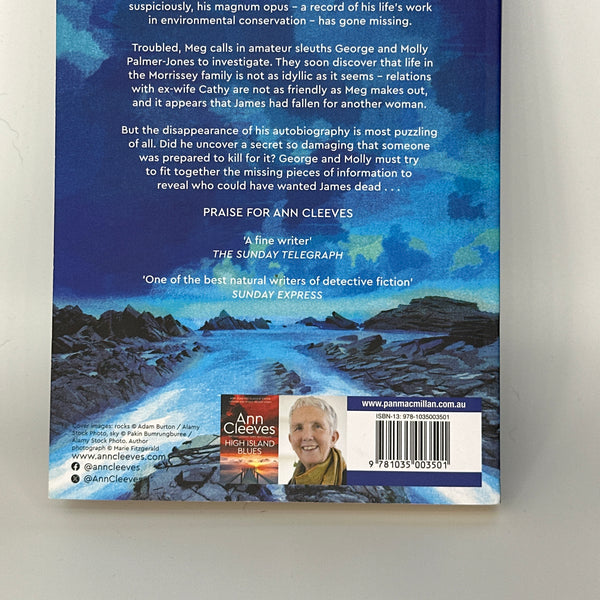 The Mill on the Shore: A George and Molly Palmer-Jones Novel 7 Ann Cleeves actual back cover used books