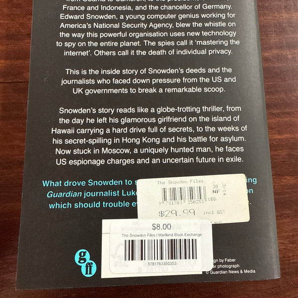 Luke Harding The Snowden Files back cover
