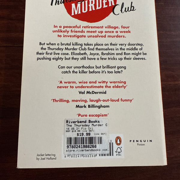 Richard Osman The Thursday Murder Club back cover